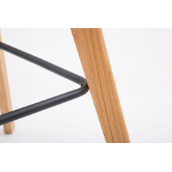 Tabouret de bar Metz, similicuir, blanc naturel