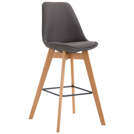 Tabouret de bar Metz, tissu Natura, gris foncé