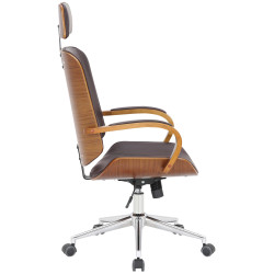 Chaise de bureau Dayton noyer/marron