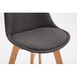Tabouret de bar Metz, tissu Natura, gris foncé