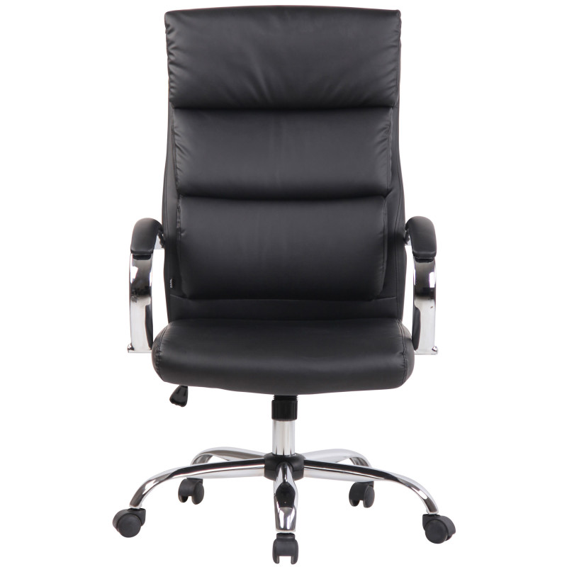 Chaise de bureau Bradford en similicuir noir