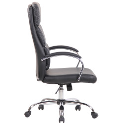 Chaise de bureau Bradford en similicuir noir