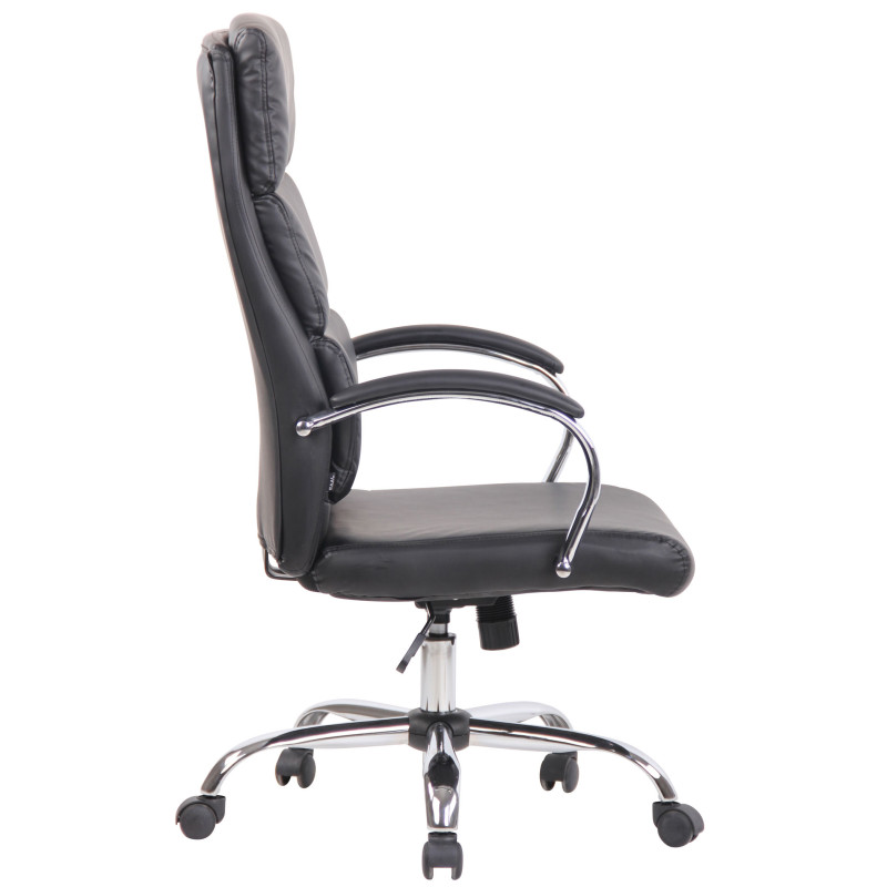 Chaise de bureau Bradford en similicuir noir