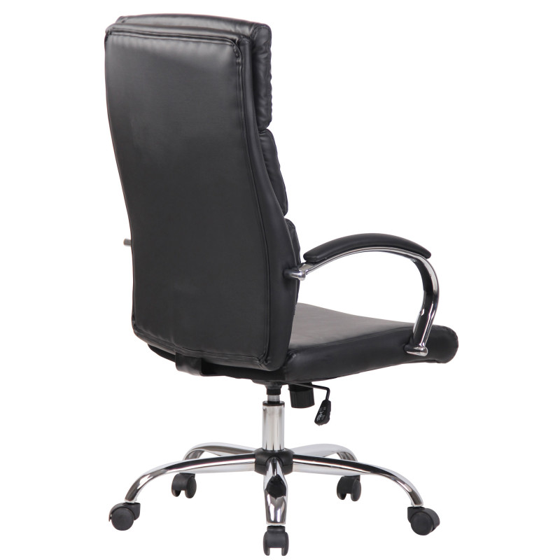 Chaise de bureau Bradford en similicuir noir