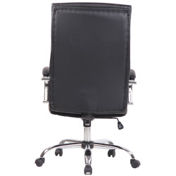 Chaise de bureau Bradford en similicuir noir