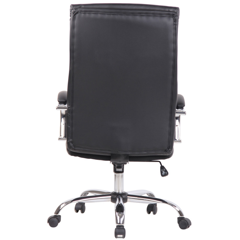 Chaise de bureau Bradford en similicuir noir