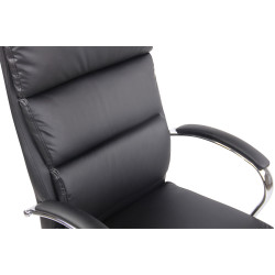 Chaise de bureau Bradford en similicuir noir