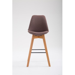 Tabouret de bar Metz, tissu Natura, marron