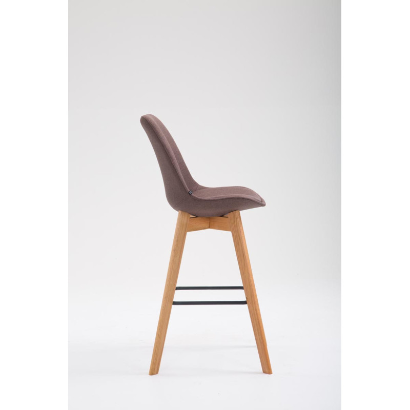 Tabouret de bar Metz, tissu Natura, marron