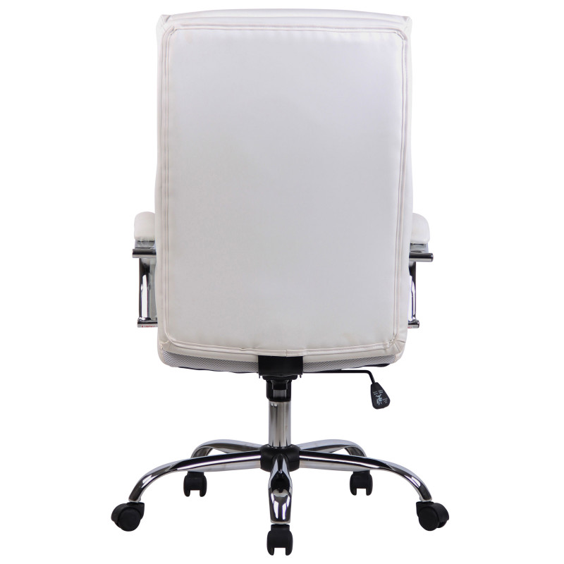 Chaise de bureau Bradford en similicuir blanc