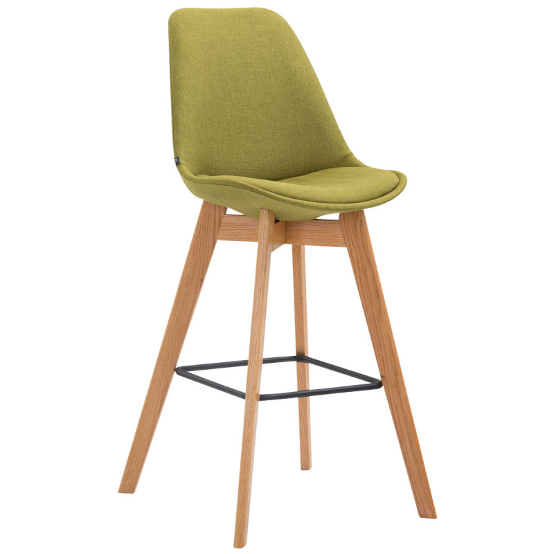 Tabouret de bar Metz en tissu Natura vert