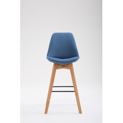 Tabouret de bar Metz, tissu Natura, bleu