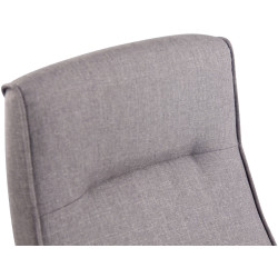 Chaise de bureau en tissu Portland avec fonction massage gris
