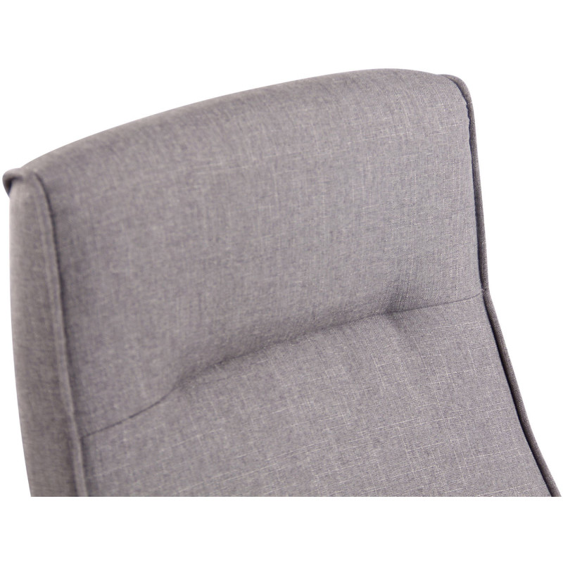 Chaise de bureau en tissu Portland avec fonction massage gris