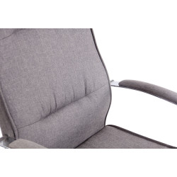 Chaise de bureau en tissu Portland avec fonction massage gris