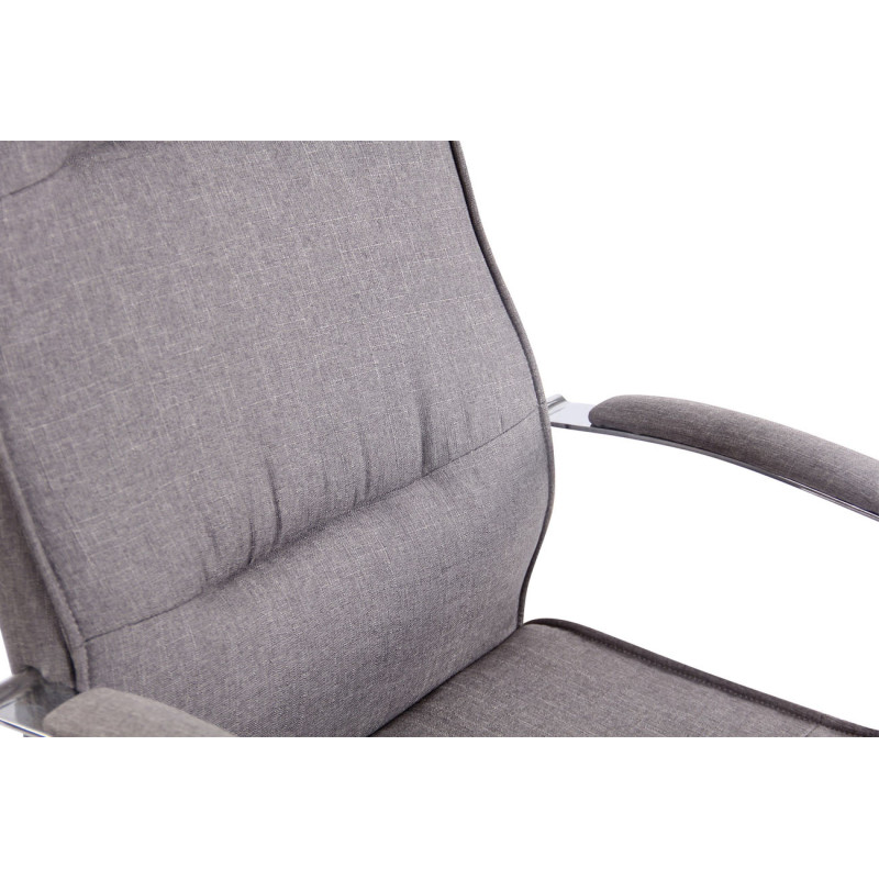 Chaise de bureau en tissu Portland avec fonction massage gris