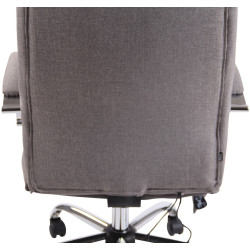 Chaise de bureau en tissu Portland avec fonction massage gris