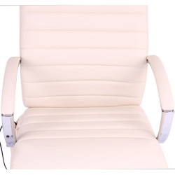 Chaise de bureau Valais en cuir artificiel avec fonction massage crème