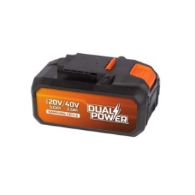 Batterie 2x20V 2,5Ah pour outil 40V ou 5Ah sur outil 20V Dual Power POWDP9037 - Compatible avec outils  40 V é 20 V