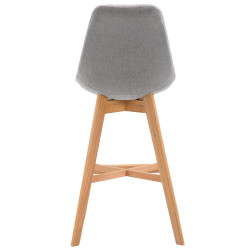 Tabouret de bar Cannes, tissu gris Natura
