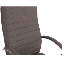 Chaise de bureau en tissu Valais avec fonction massage gris foncé