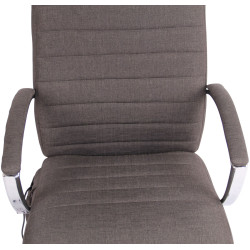 Chaise de bureau en tissu Valais avec fonction massage gris foncé