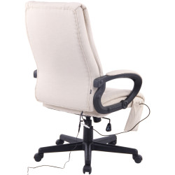 Chaise de bureau XL Sparta XM en tissu crème