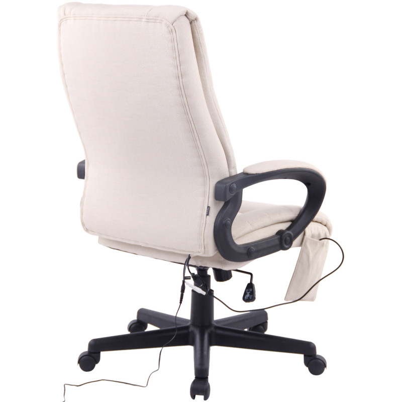 Chaise de bureau XL Sparta XM en tissu crème