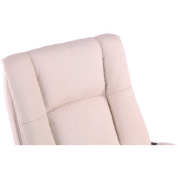 Chaise de bureau XL Sparta XM en tissu crème