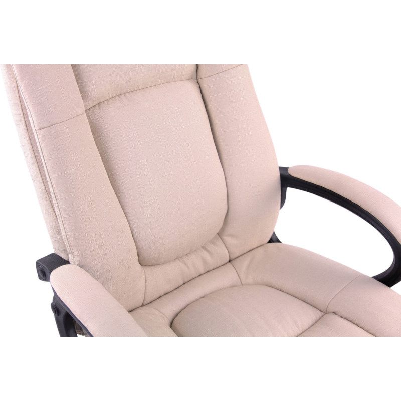 Chaise de bureau XL Sparta XM en tissu crème