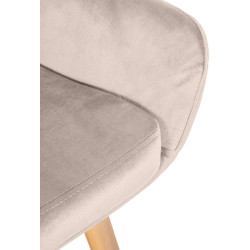 Set di 2 sgabelli da bar Grant in velluto crema