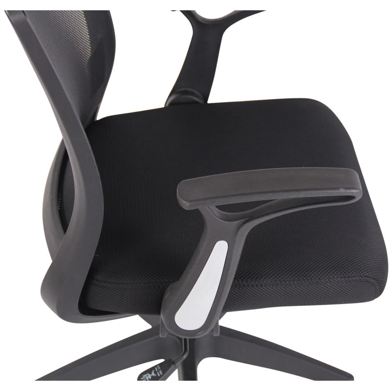 Chaise de bureau Renton noir/noir