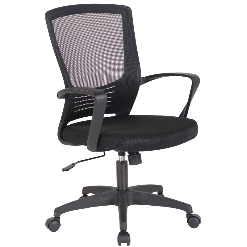 Chaise de bureau Kampen noir/noir