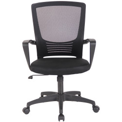 Chaise de bureau Kampen noir/noir