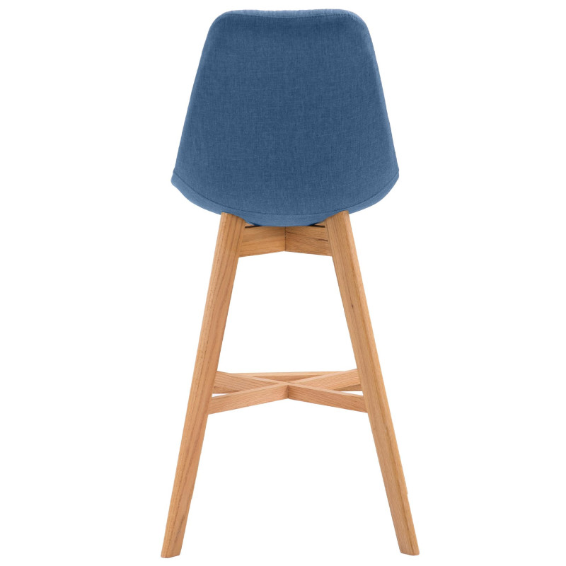 Tabouret de bar Cannes, tissu bleu Natura
