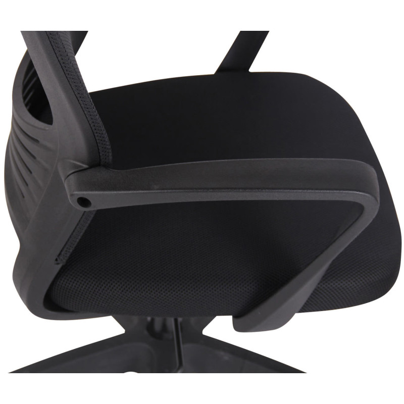 Chaise de bureau Kampen noir/noir