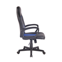Chaise de bureau Elbing noir/bleu