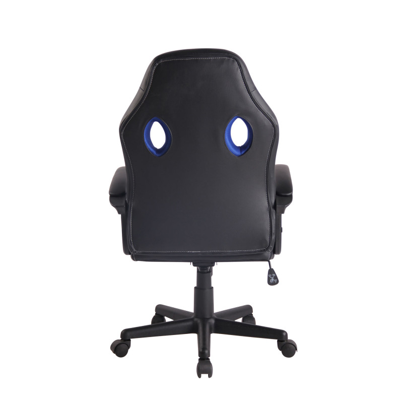 Chaise de bureau Elbing noir/bleu