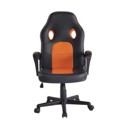 Chaise de bureau Elbing noir/orange