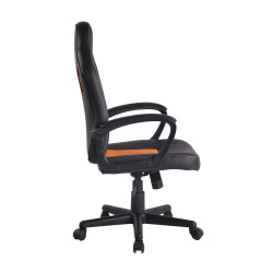 Chaise de bureau Elbing noir/orange