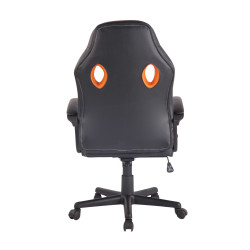 Chaise de bureau Elbing noir/orange