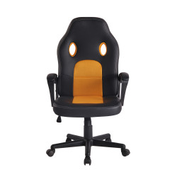 Chaise de bureau Elbing noir/jaune