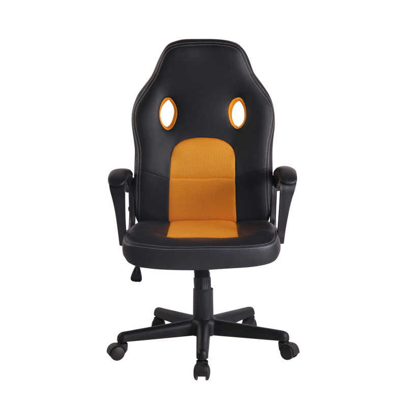 Chaise de bureau Elbing noir/jaune