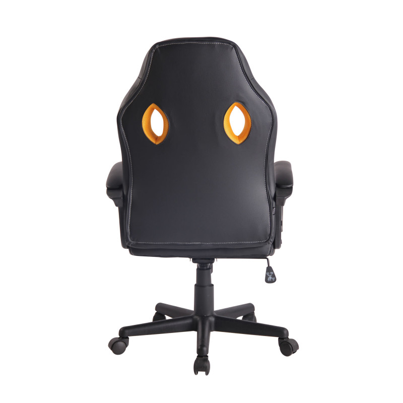 Chaise de bureau Elbing noir/jaune