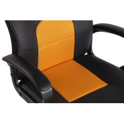 Chaise de bureau Elbing noir/jaune