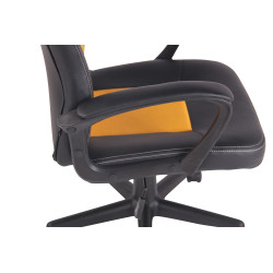 Chaise de bureau Elbing noir/jaune