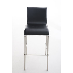 Tabouret de bar Avola cuir plat E78 noir