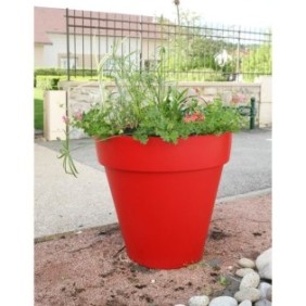 RIVIERA Pot de fleurs Soleilla - Rond - ÿ 49 x 44,8 cm - Rouge