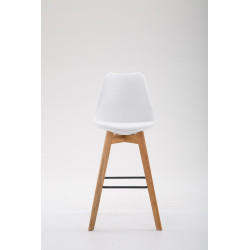 Tabouret de bar Metz, plastique, blanc naturel