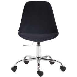 Chaise de bureau en velours Toulouse noir